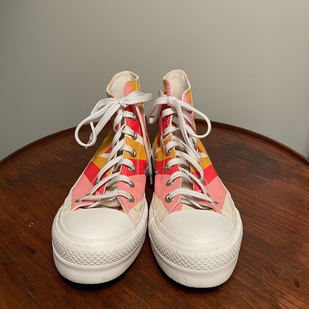 Converse Rainbow Platform High Top Sneakers Size 7.5 - Picture 3 of 7